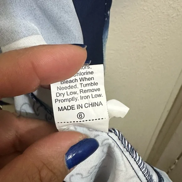 Navy Blue Kimono Jacket with Ocean Wave Design - Picture 9 of 10